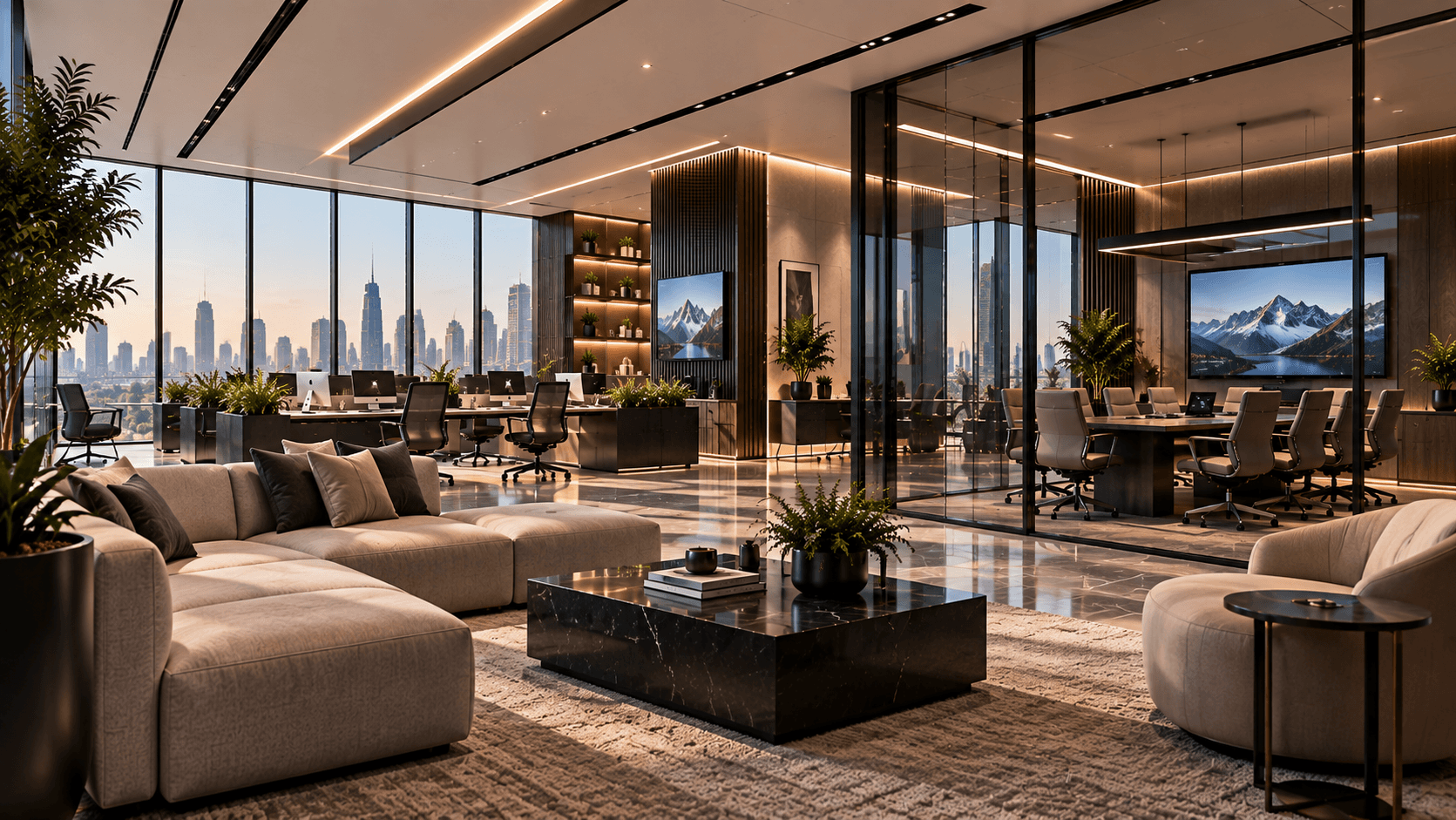 Luxury modern commercial workspace