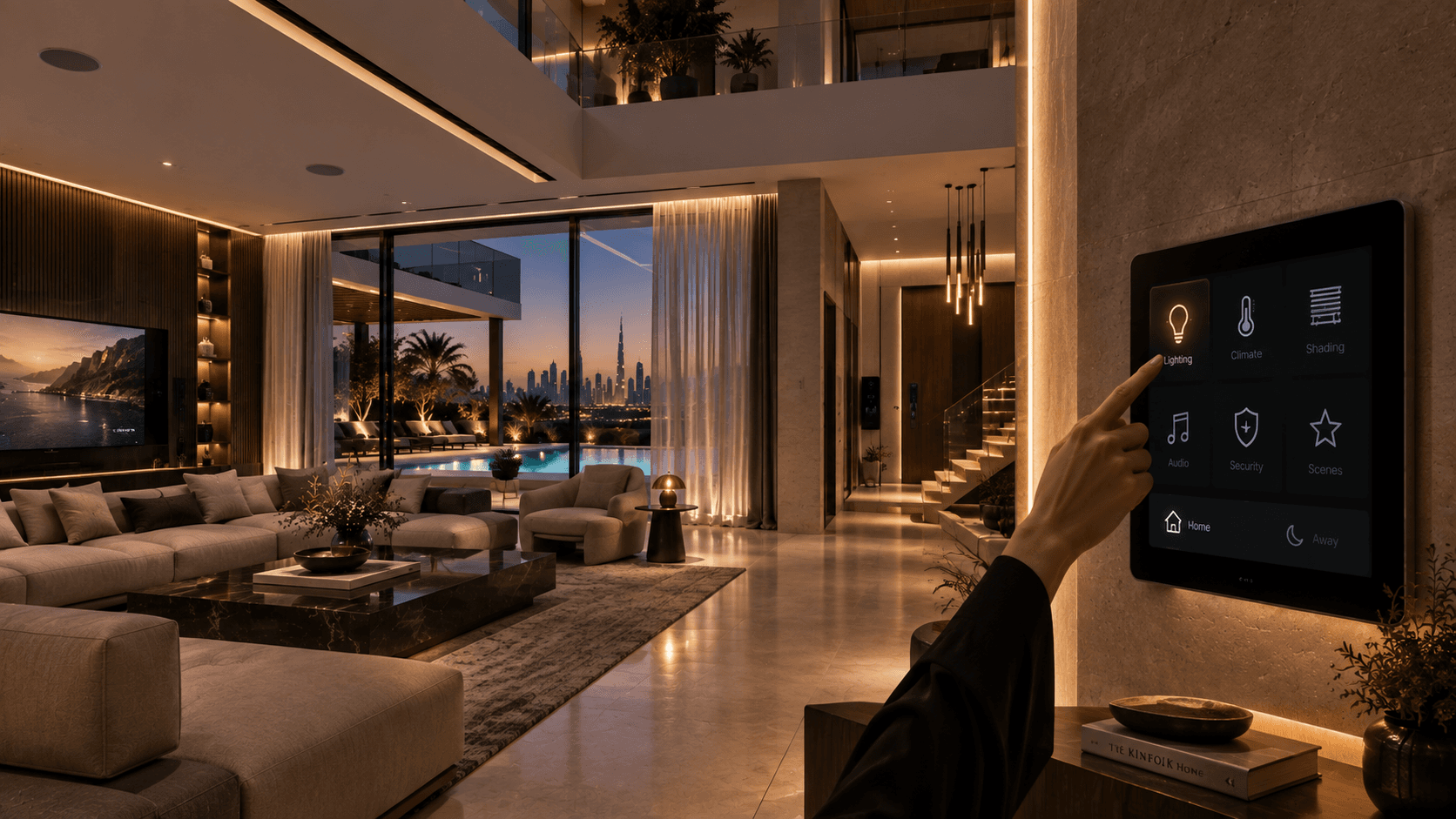 Luxury residence with integrated home automation