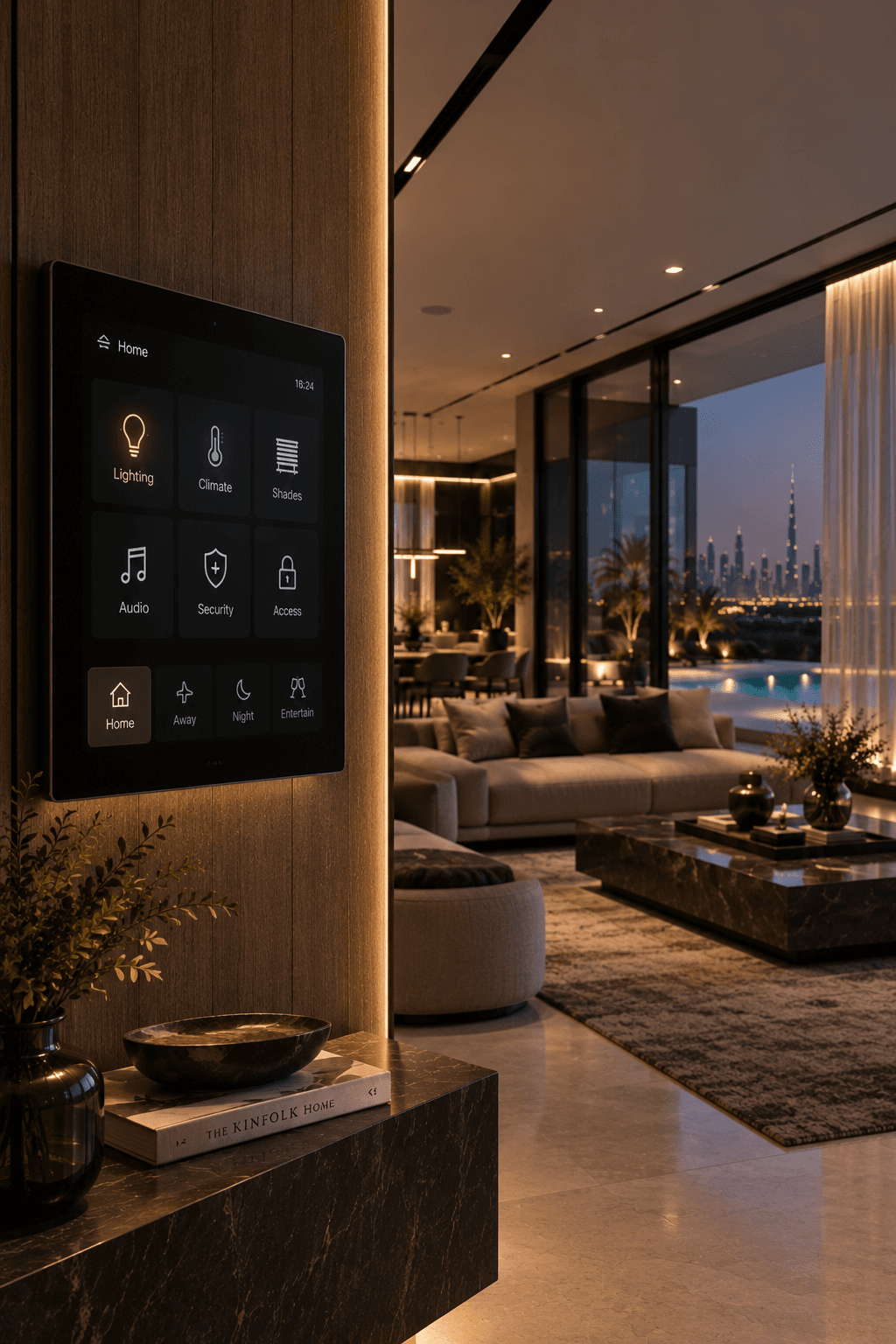 Integrated home automation within a luxury residence