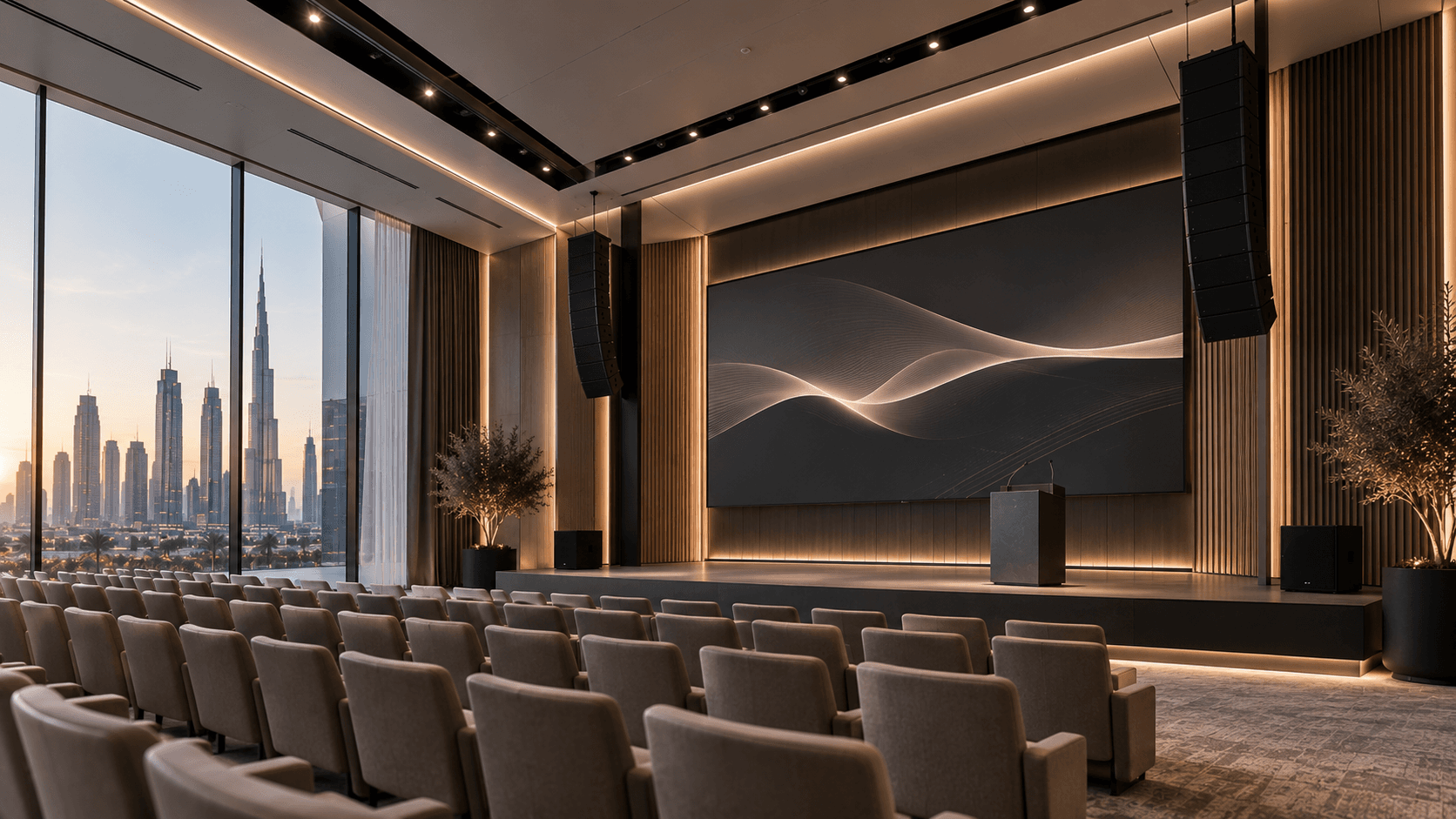 Professional audio integrated into a premium commercial environment