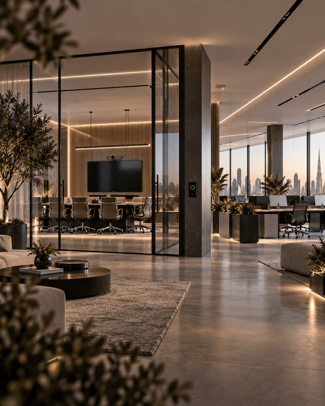 Connected workplace integrating business technology