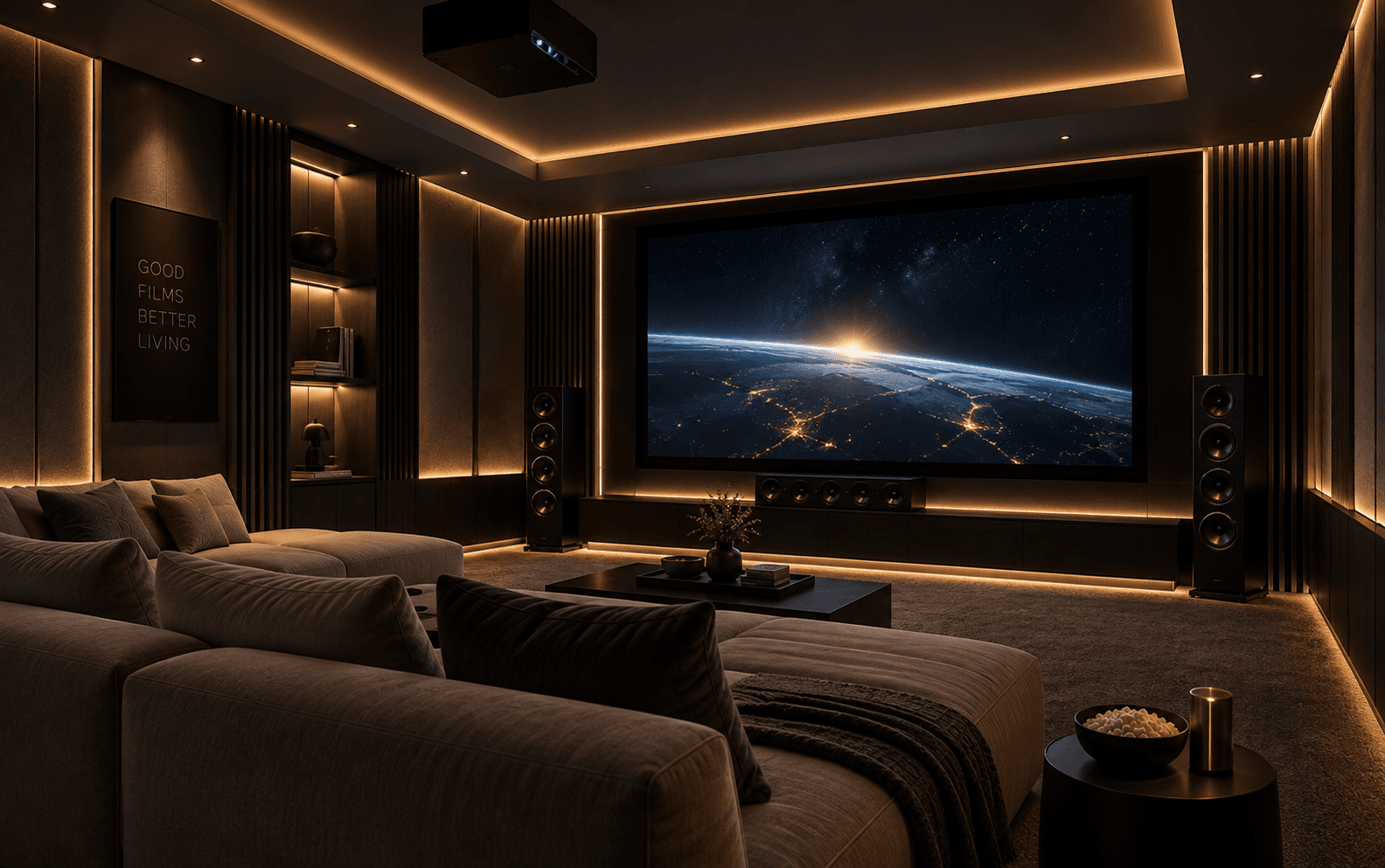 Cinema smart lighting scene