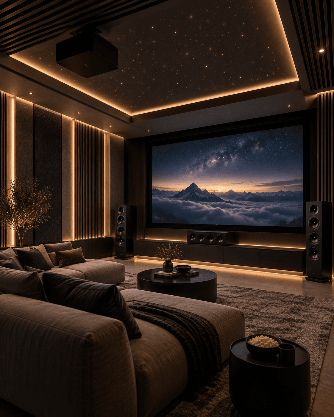 Dedicated home cinema with immersive audio