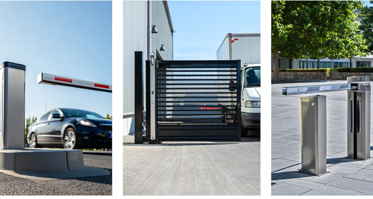 Automatic vehicle barrier gate entrance